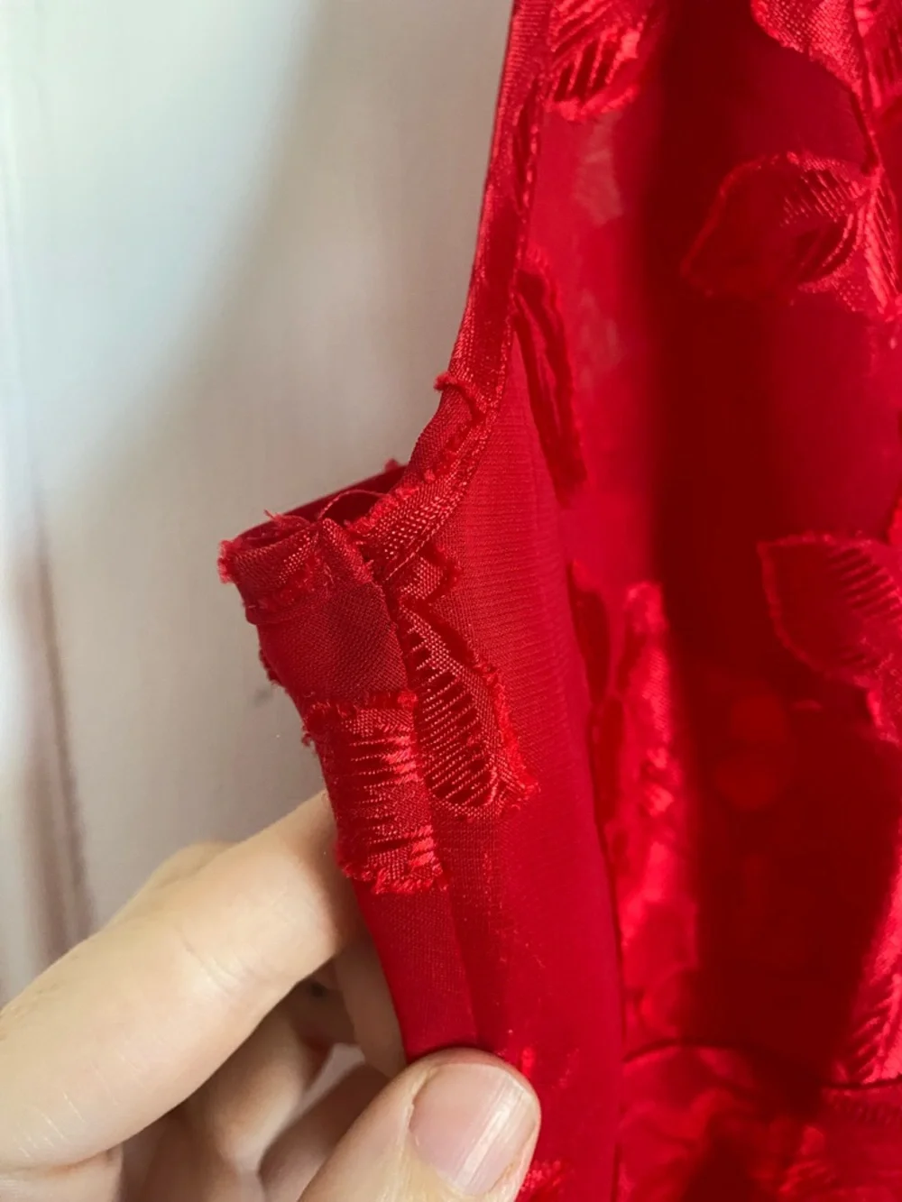 Vintage Red Floral Slip Dress - Women Intimates & Sleepwear - Picture 6 of 9